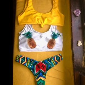 Zaful bathing suit 2 Tops 1 Cheeky bottom